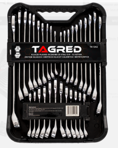 KLUCZE PŁASKO OCZKOWE 32el 6-19mm CALOWE METRYCZNE DŁUGIE KRÓTKIE TA1262