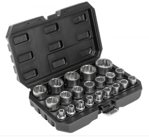 Zestaw kluczy nasadowych nasadki 1/2" 21 szt. HT4R085