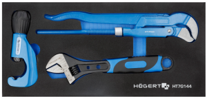 Zestaw narzędzi klucze nastawny szczypce żaba 3 szt. wkład do wózka HT7G144