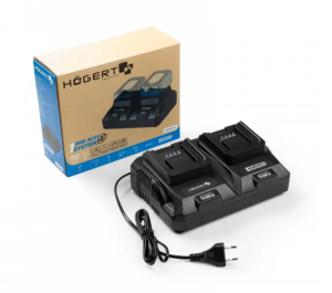 Ładowarka DUAL Hogert dwa portami do akumulatorów DUO 8A 18V HT2E283-DC8