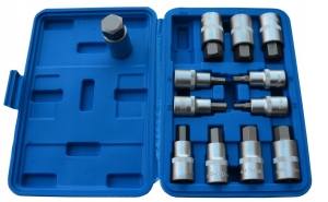 Zestaw nasadek kluczy hex 1/2″ 12 szt Satra S-SH1212