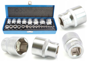 NASADKI KLUCZE CALOWE 1/4” I 1/2” 24 SZT. S-MB245