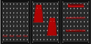 TABLICA NARZĘDZIOWA WARSZTATOWA ORAGNIZER ŚCIENNY METALOWA 120x60CM KD11895