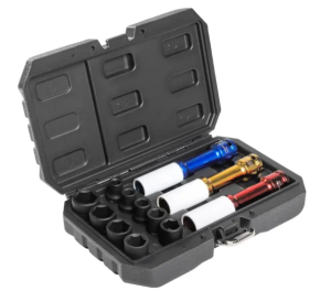 ZESTAW NASADEK UDAROWYCH DO FELG ALUMINIOWYCH 1/2" KRÓTKIE I DŁUGIE HT4R052