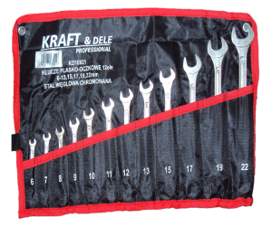 Klucze płasko-oczkowe 12el. KD10921
