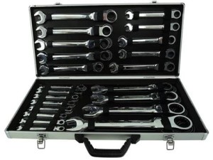 Kpl.kluczy łamanych z grzechotką 22el. 6-32mm g10342