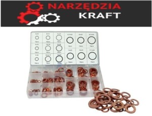 ZESTAW PODKŁADKI MIEDZIANE USZCZELKI 150SZT. KD10503