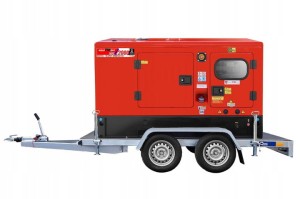 AGREGAT GENERATOR PRĄDOTWÓRCZY WYCISZONY 22kVA SDG22000S PRZYCZEPA
