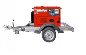 AGREGAT GENERATOR PRĄDOTWÓRCZY SDG9800S 3F 9,8 KW PRZYCZEPA