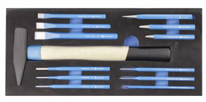 Zestaw narzędzi przecinaki punktaki młotek 10szt. wkład EVA HT7G151