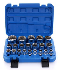 KLUCZE NASADKI SPLINE 12 KĄT ZESTAW NASADEK 1/2 8-36 21EL. KD10348