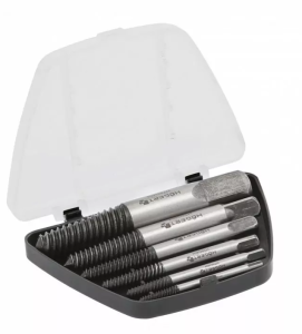 Zestaw wykrętaków do usuwania ukręconych i złamanych śrub. 6 el. HT8G404
