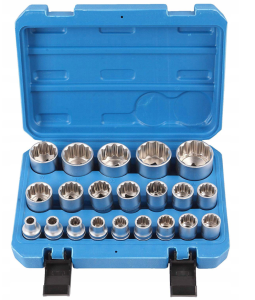 Zestaw nasadek klucze 12-kątne 8-36mm 21el. Geko G13547