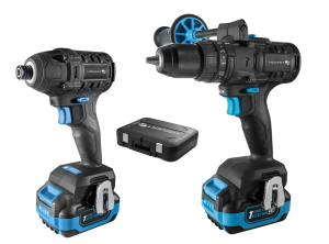 ZESTAW WKRĘTARKA WIERTARKA ZAKRĘTARKA UDAROWA 2 AKU 4Ah 18V HT2E248-B224IPD