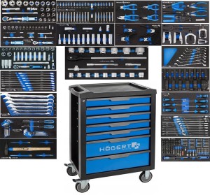 Szafka z wyposażeniem 390el wózek warsztatowy 7szufld Hoegert HT7G048 + BIG