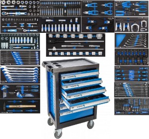 Szafka warsztatowa z wyposażenie 390el Wózek narzędzia Hoegert HT7G047 +BIG