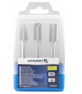 Zestaw frezów pilników zdzieraków do metalu 3 szt. HT6D580