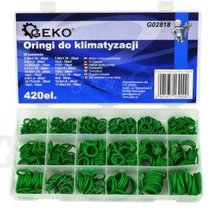 Oringi do klimatyzacji podkładki uszczelki zestaw oringów Geko G02818