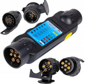 TESTER GNIAZDA WTYCZKI PRZYCZEPY HAKA + 2 ADAPTERY KD10542