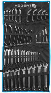 Zestaw kluczy płasko-oczkowych giętych otwartych typ C pł 47el. HT1W499Zestaw kluczy płasko-oczkowych giętych otwartych typ C pł 47el. HT1W499