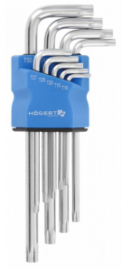 Klucze torx S2, 9 szt. długie HT1W830