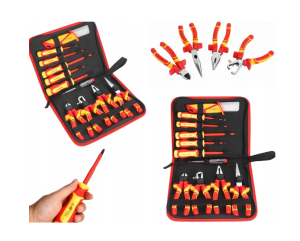 ZESTAW NARZĘDZI ELEKTRYCZNYCH IZOLOWANYCH WYKRĘTAKI SZCZYPCE 11 EL. KD5970