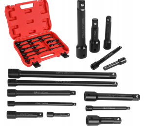 ZESTAW PRZEDŁUŻEK UDAROWYCH 9EL. 1/4" 3/8" 1/2" DO KLUCZY WKRĘTAREK KD12532