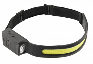 Latarka lampa czołowa LED COB USB 5 trybów pracy czujnik ruchu HT1E426